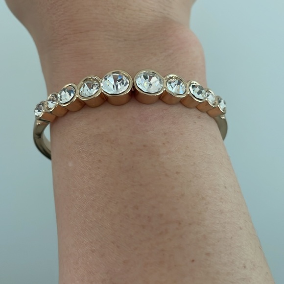 18K Gold Plated/ Crystals Bangle- Women - Picture 9 of 11